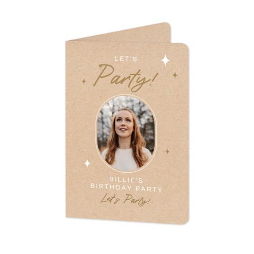 Faire-part 2 volets Portrait coins arrondis 10 x 14,3 cm