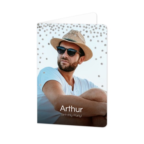 Faire-part 2 volets Portrait coins arrondis 10 x 14,3 cm