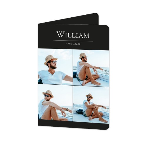 Faire-part 2 volets Portrait coins arrondis 10 x 14,3 cm Faire-part 2 volets Portrait coins arrondis 10 x 14,3 cm