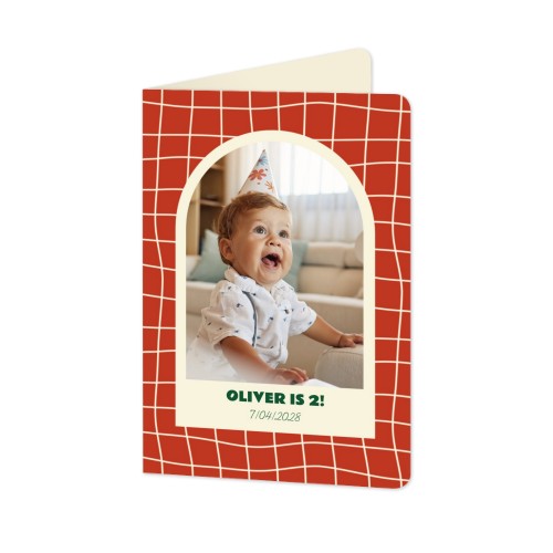 Gevouwen Kaart staand met ronde hoeken 10 x 14,3 cm