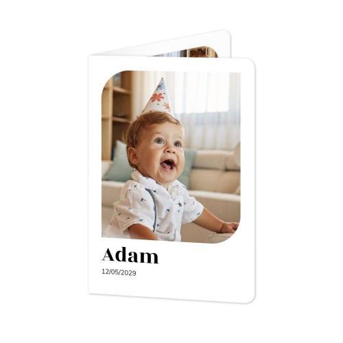 Folded Card portrait rounded corners 10 x 14,3 cm