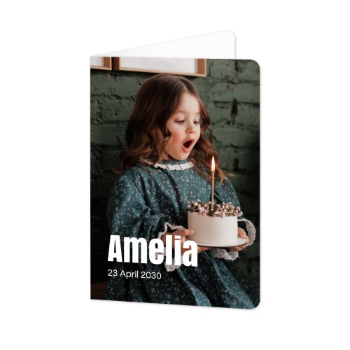 Folded Card portrait rounded corners 10 x 14,3 cm