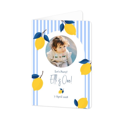 Gevouwen wenskaart staand met ronde hoeken 10 x 14,3 cm