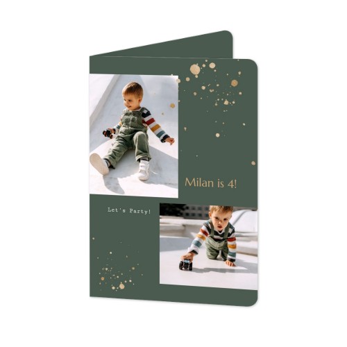 Gevouwen Kaart staand met ronde hoeken 10 x 14,3 cm