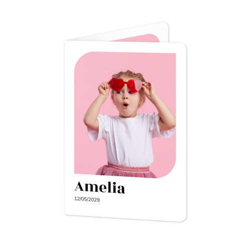 Folded Card portrait rounded corners 10 x 14,3 cm