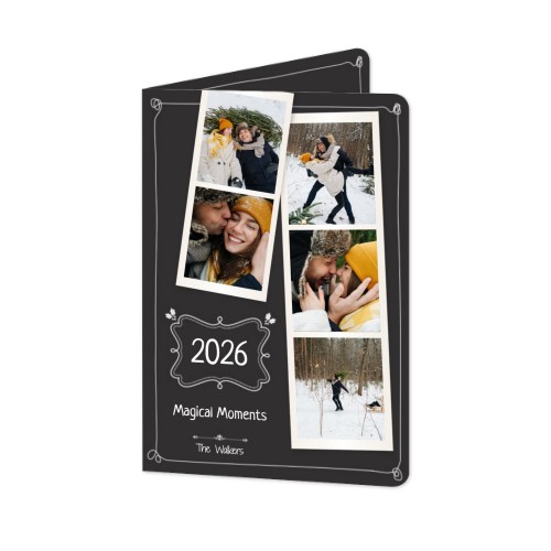 Faire-part 2 volets Portrait coins arrondis 10 x 14,3 cm