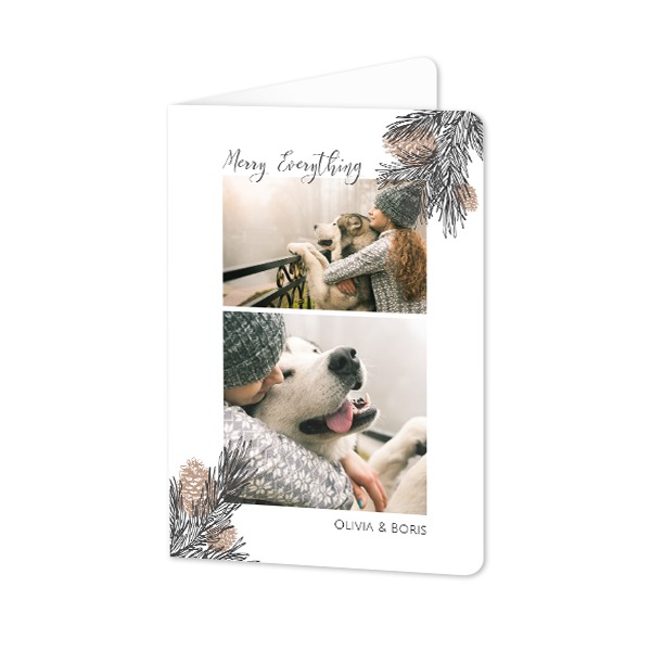 Folded Card portrait rounded corners 10 x 14,3 cm