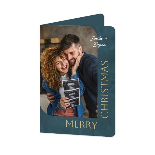 Faire-part 2 volets Portrait coins arrondis 10 x 14,3 cm