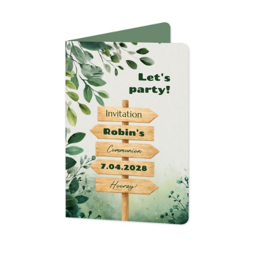 Folded Card portrait rounded corners 10 x 14,3 cm