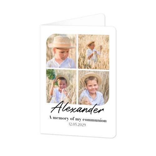 Folded Card portrait rounded corners 10 x 14,3 cm