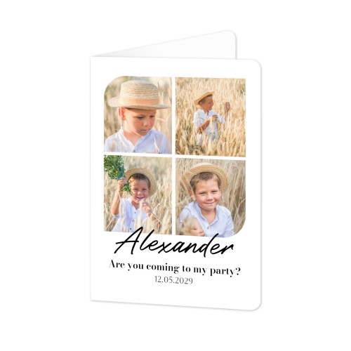 Folded Card portrait rounded corners 10 x 14,3 cm