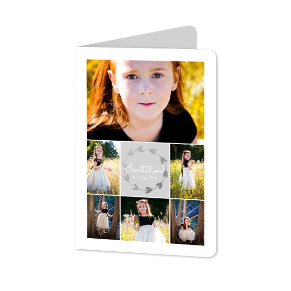 Faire-part 2 volets Portrait coins arrondis 10 x 14,3 cm