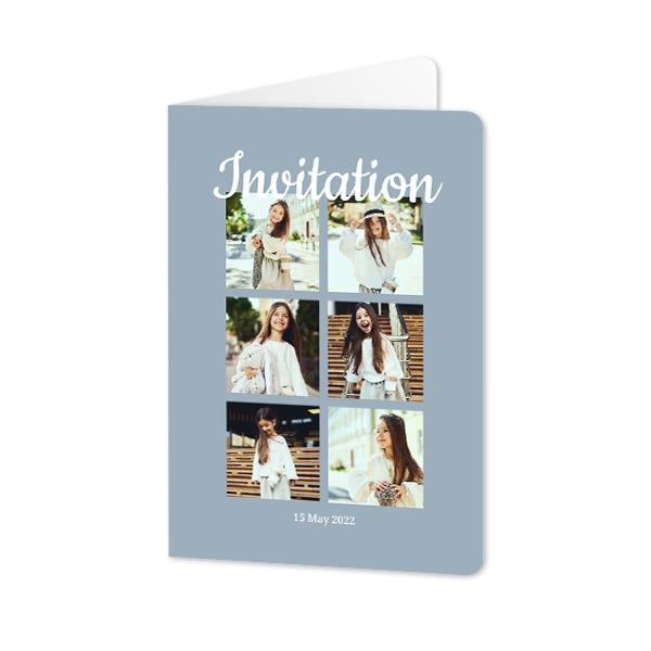 Foldede Fotokort portræt runde hjørner 10 x 14,3 cm