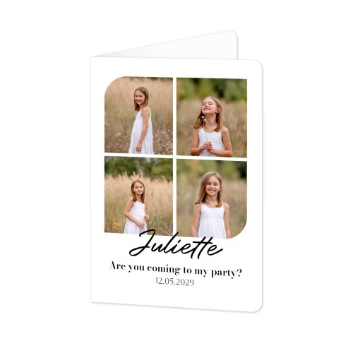 Folded Card portrait rounded corners 10 x 14,3 cm