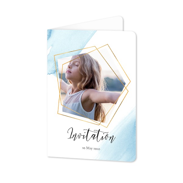 Folded Card portrait rounded corners 10 x 14,3 cm