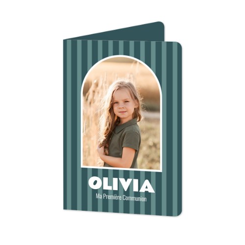 Faire-part 2 volets Portrait coins arrondis 10 x 14,3 cm