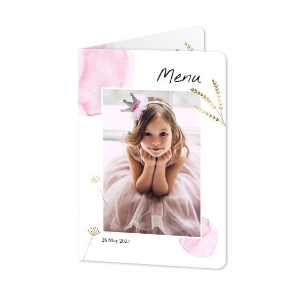 Folded Card portrait rounded corners 10 x 14,3 cm