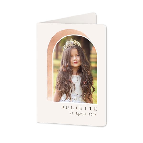 Folded Card portrait rounded corners 10 x 14,3 cm
