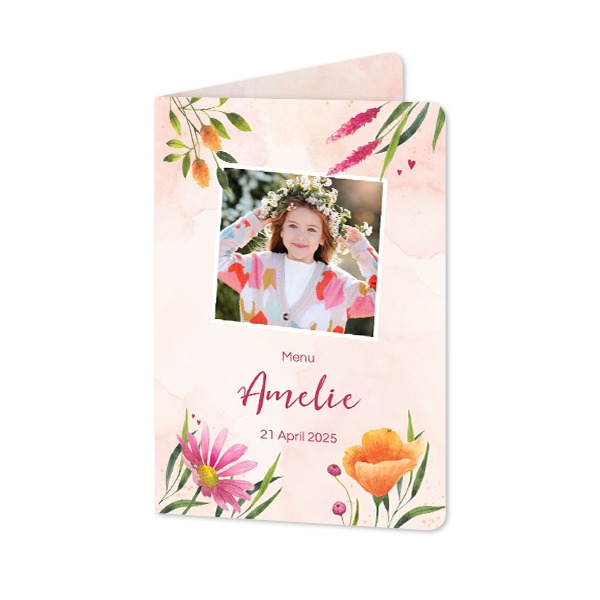 Folded Card portrait rounded corners 10 x 14,3 cm