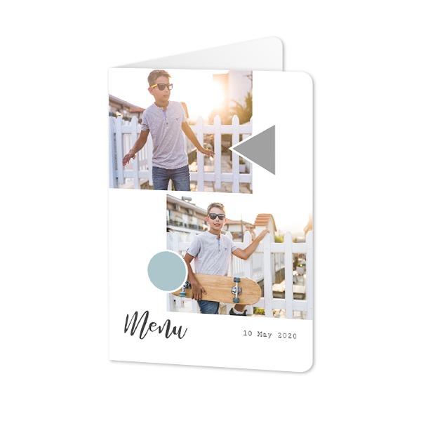 Folded Card portrait rounded corners 10 x 14,3 cm