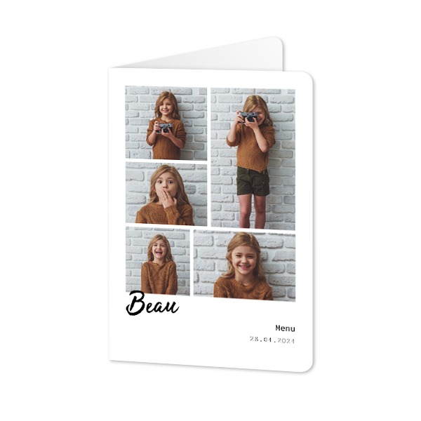 Faire-part 2 volets Portrait coins arrondis 10 x 14,3 cm Faire-part 2 volets Portrait coins arrondis 10 x 14,3 cm