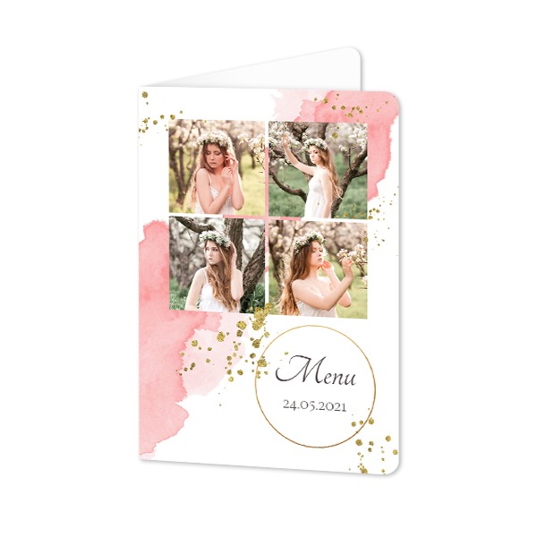 Folded Card portrait rounded corners 10 x 14,3 cm