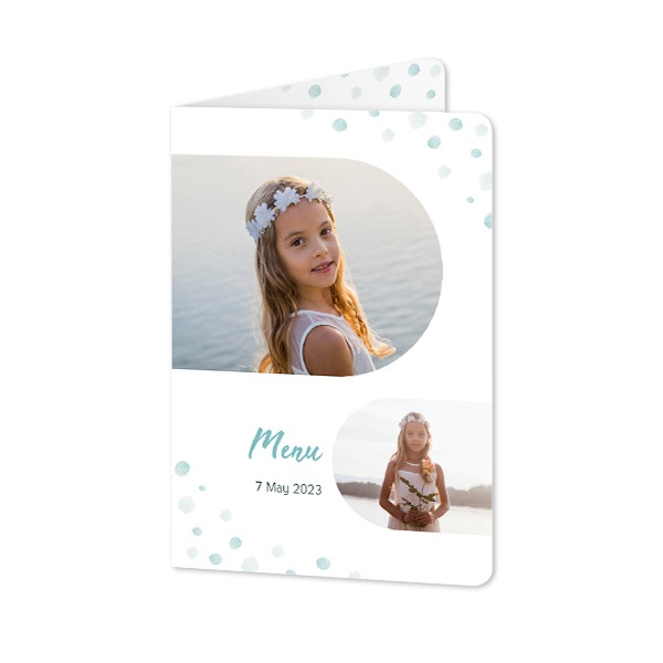 Folded Card portrait rounded corners 10 x 14,3 cm