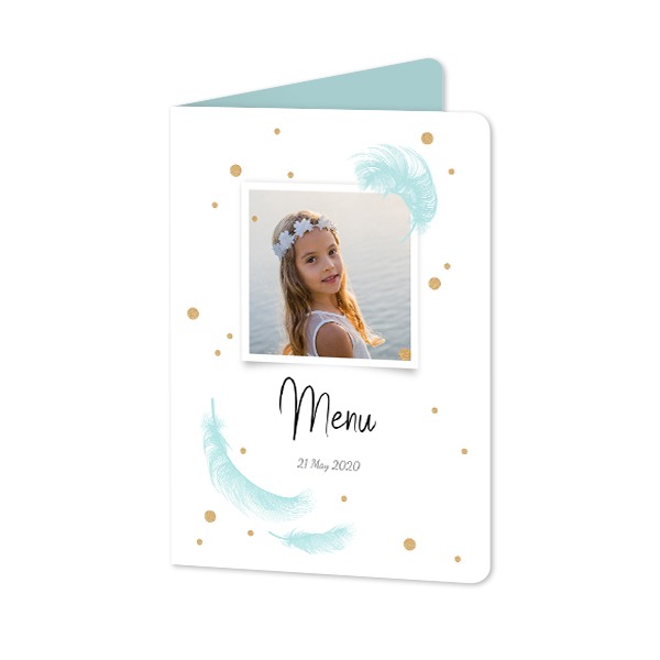 Faire-part 2 volets Portrait coins arrondis 10 x 14,3 cm