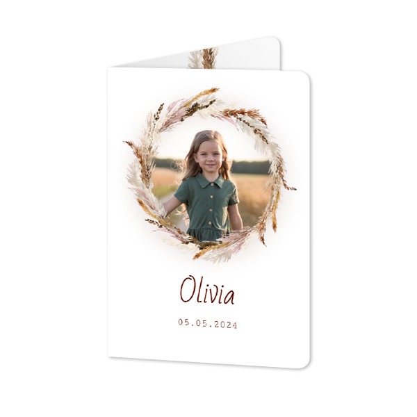 Folded Card portrait rounded corners 10 x 14,3 cm