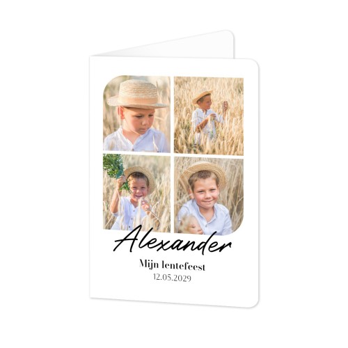 Gevouwen wenskaart staand met ronde hoeken 10 x 14,3 cm Gevouwen wenskaart staand met ronde hoeken 10 x 14,3 cm