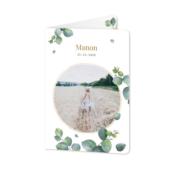 Folded Card portrait rounded corners 10 x 14,3 cm