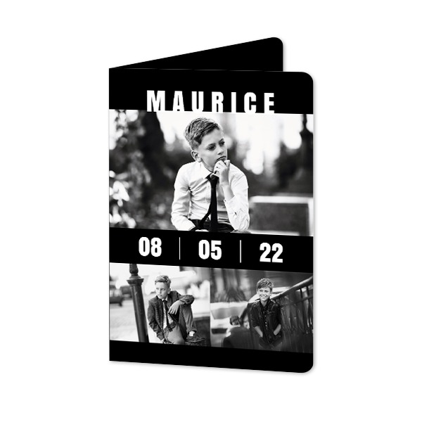 Gevouwen Kaart staand met ronde hoeken 10 x 14,3 cm