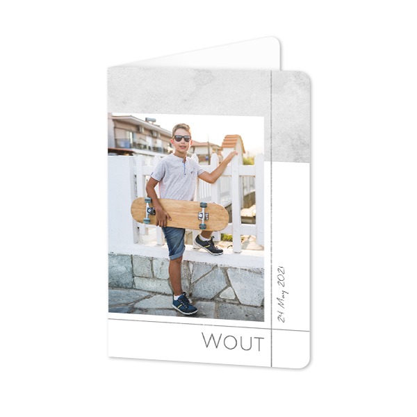 Folded Card portrait rounded corners 10 x 14,3 cm