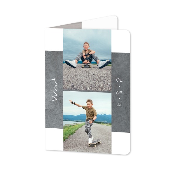 Foldede Fotokort portræt runde hjørner 10 x 14,3 cm