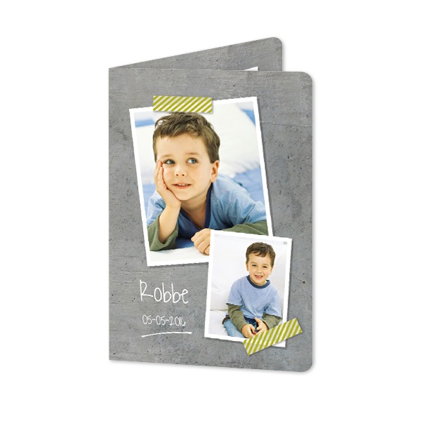 Gevouwen wenskaart staand met ronde hoeken 10 x 14,3 cm