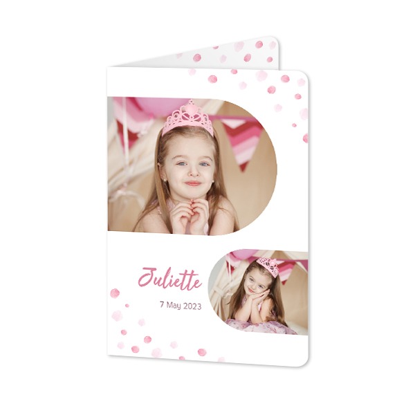 Folded Card portrait rounded corners 10 x 14,3 cm