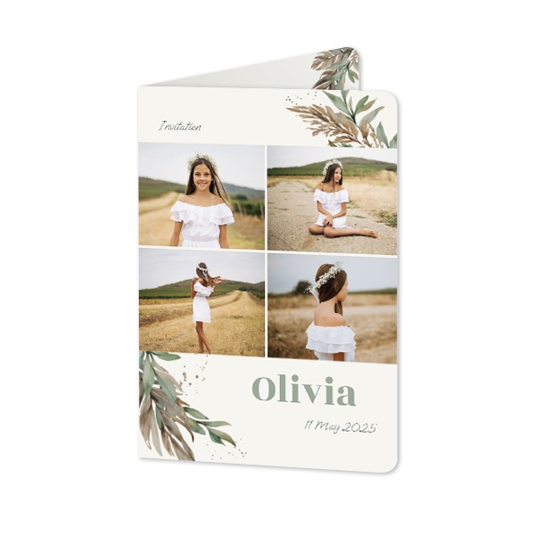 Folded Card portrait rounded corners 10 x 14,3 cm