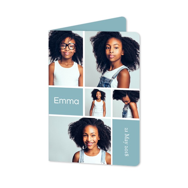 Folded Card portrait rounded corners 10 x 14,3 cm