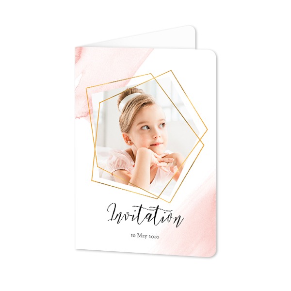 Folded Card portrait rounded corners 10 x 14,3 cm