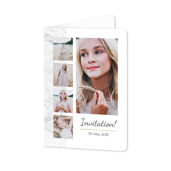 Folded Card portrait rounded corners 10 x 14,3 cm