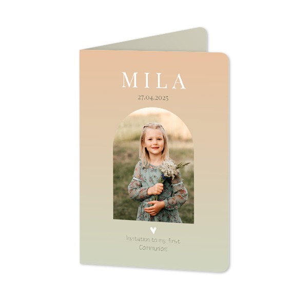 Folded Card portrait rounded corners 10 x 14,3 cm