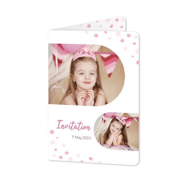 Faire-part 2 volets Portrait coins arrondis 10 x 14,3 cm Faire-part 2 volets Portrait coins arrondis 10 x 14,3 cm