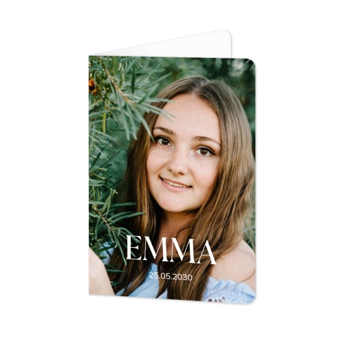 Folded Card portrait rounded corners 10 x 14,3 cm