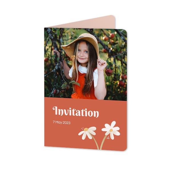 Faire-part 2 volets Portrait coins arrondis 10 x 14,3 cm Faire-part 2 volets Portrait coins arrondis 10 x 14,3 cm