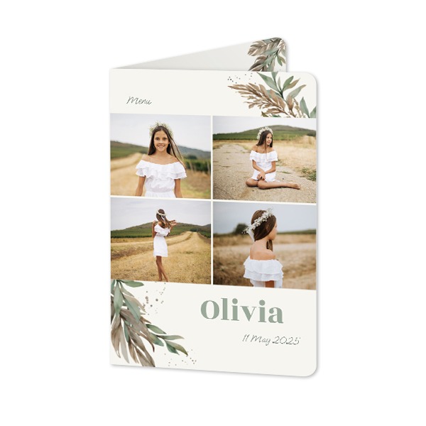 Folded Card portrait rounded corners 10 x 14,3 cm