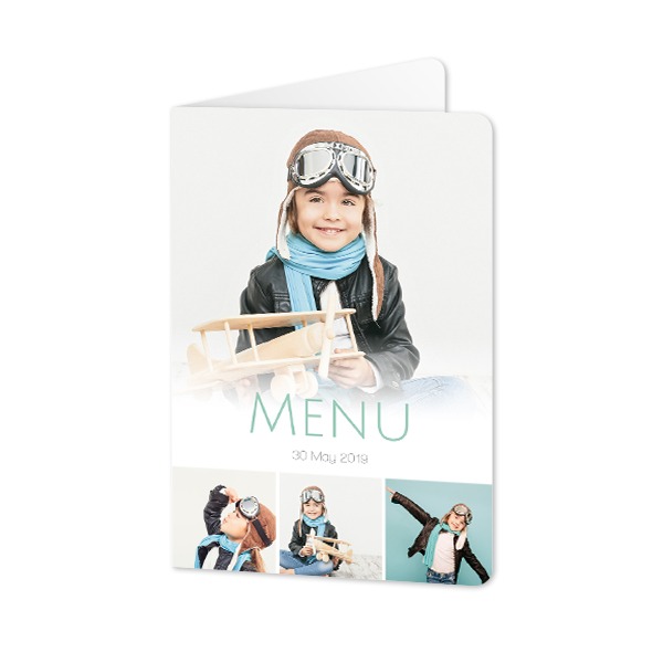 Folded Card portrait rounded corners 10 x 14,3 cm