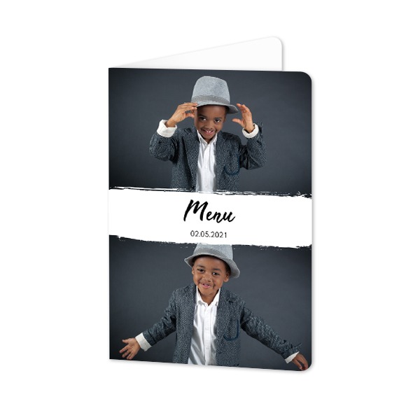 Faire-part 2 volets Portrait coins arrondis 10 x 14,3 cm Faire-part 2 volets Portrait coins arrondis 10 x 14,3 cm