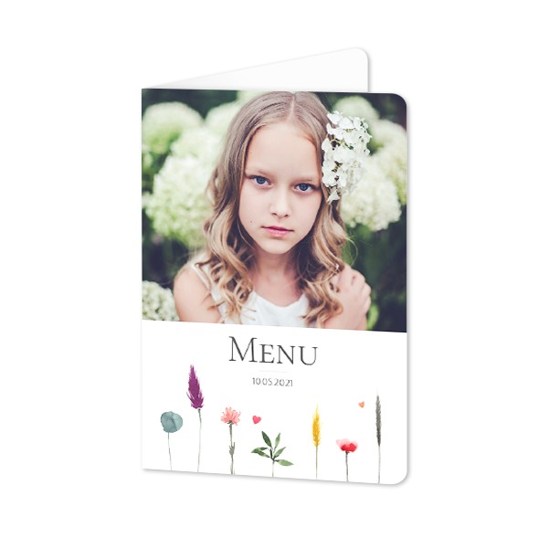 Gevouwen Kaart staand met ronde hoeken 10 x 14,3 cm