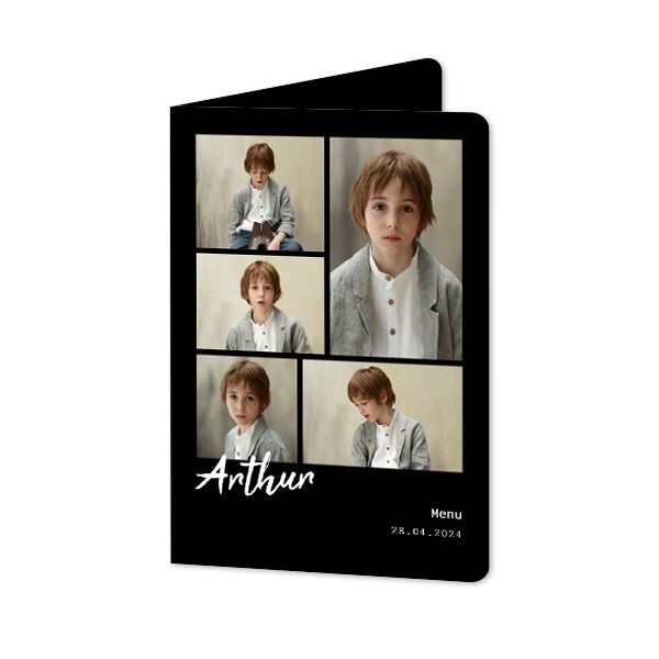 Faire-part 2 volets Portrait coins arrondis 10 x 14,3 cm Faire-part 2 volets Portrait coins arrondis 10 x 14,3 cm