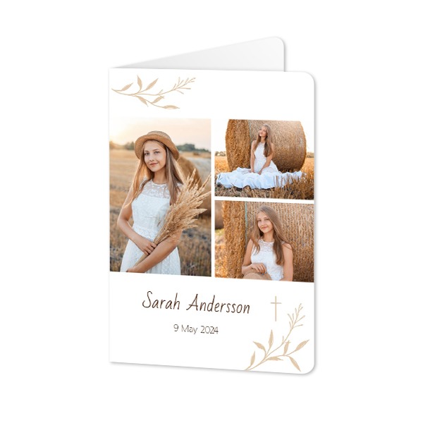 Folded Card portrait rounded corners 10 x 14,3 cm
